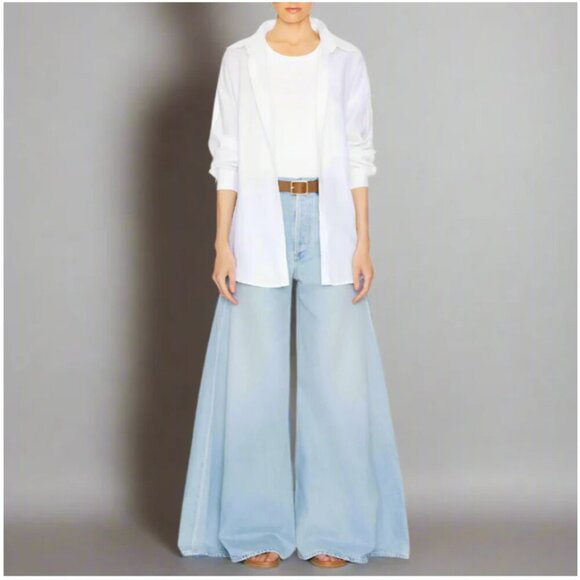 Citizens of Humanity Amari Ultra Wide Leg Jeans Womens 28 Blue Hight Rise Upland - Picture 1 of 7